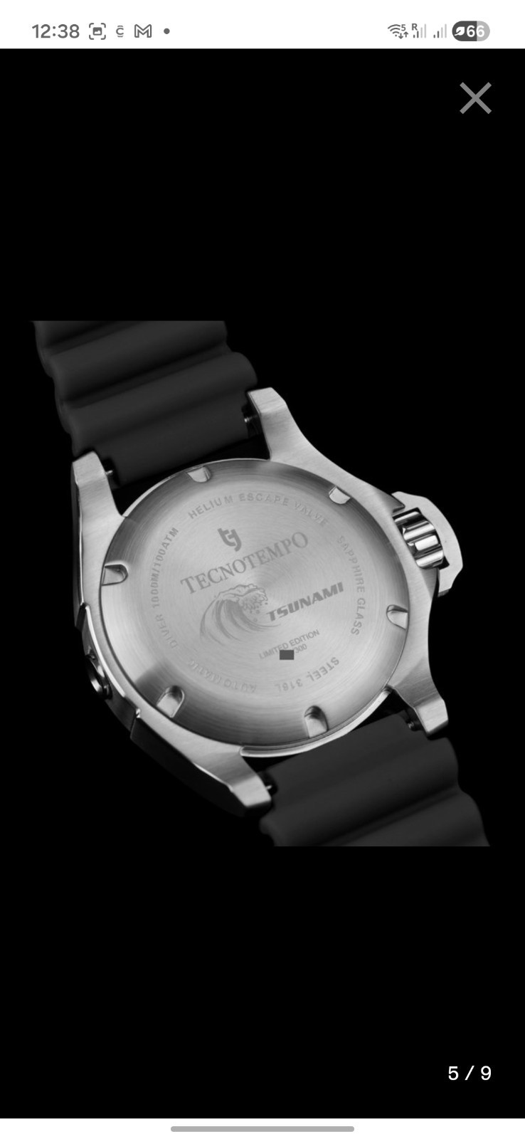 Tecnotempo Professional Diver Tsunami i 1000m Helium Valve. Mother of Pearl!!