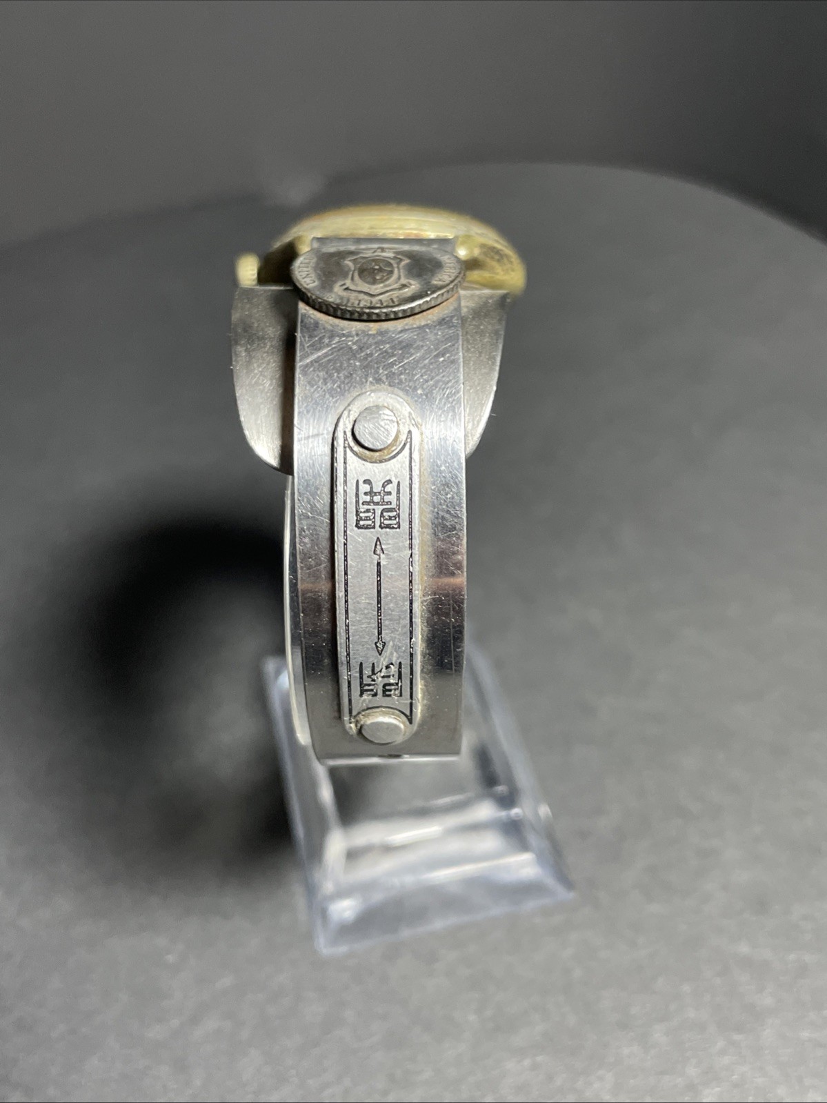 1943 Bulova WW2 A-11 US Pilot Wrist Watch W/Hack Original SS Cuff Band #0012