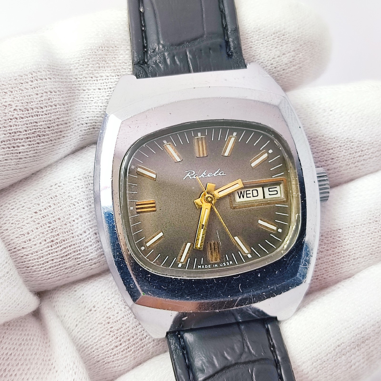 ⭐ Vintage Soviet watch Raketa mechanical 2626.H 18 jewels made in USSR 1980s*