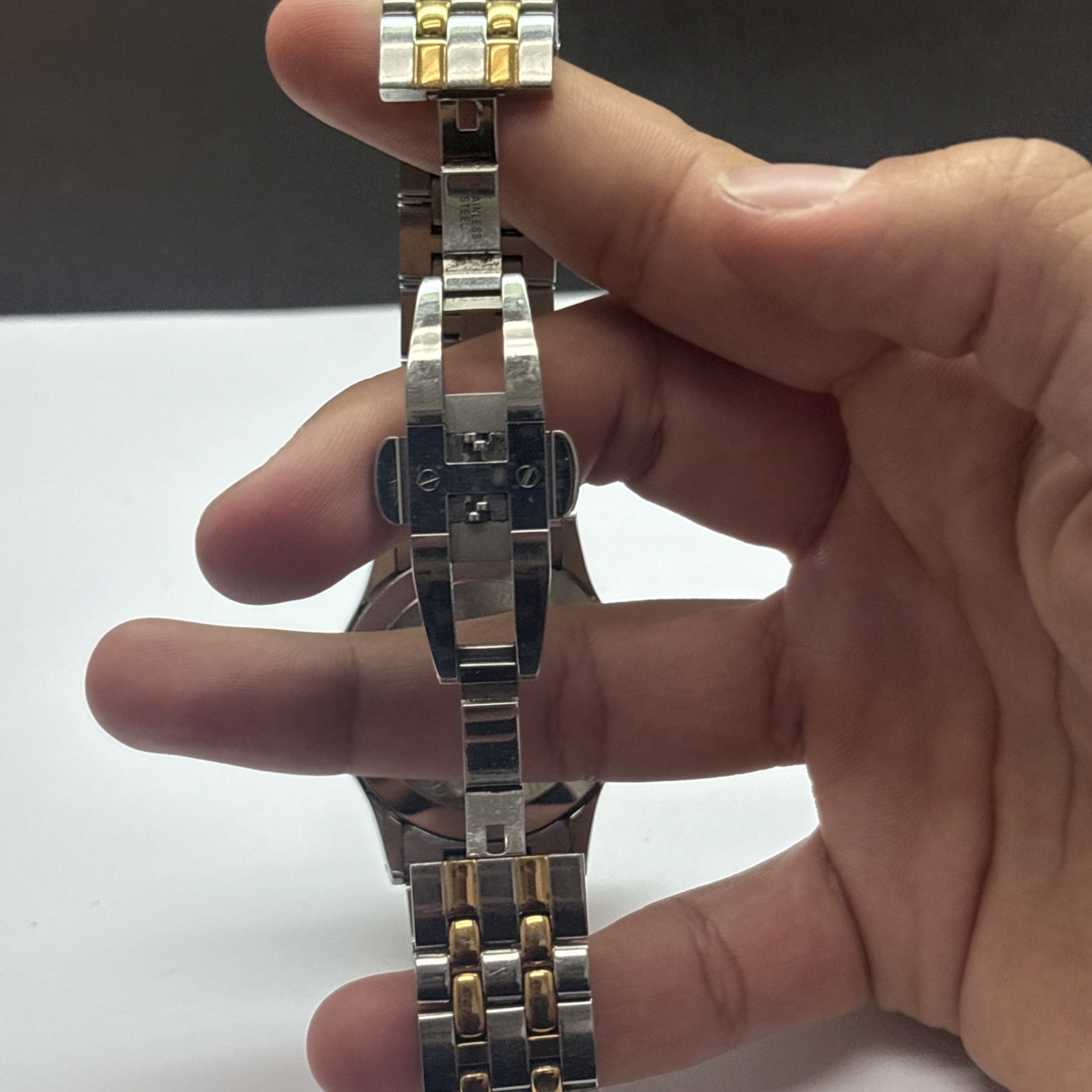 Raymond Weil Watch Two Tone Gold Plated Stainless Steel Fits Wrist Size 7”