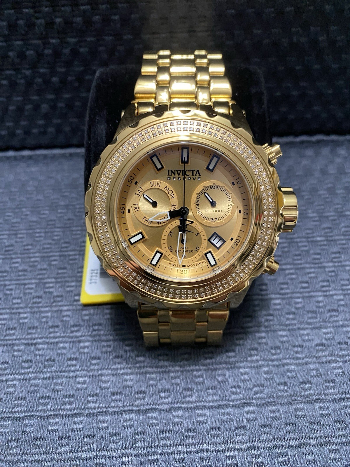 Invicta Reserve Subaqua Specialty.71 CTW Diamond Bezel Gold Watch, Model #37325