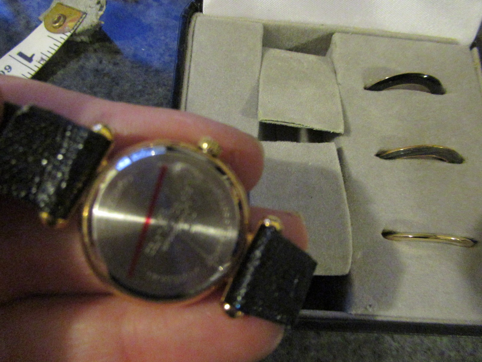 Antonio Ladies Watch Set Gold Tone with Bands Boxed Australia
