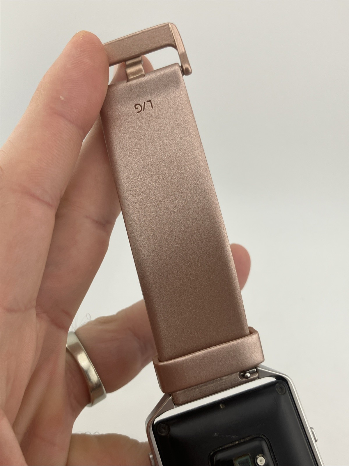 Fitbit Blaze FB502 40mm Smart Watch Silver/Rose Gold Tone w/ Charger Tested/Runs