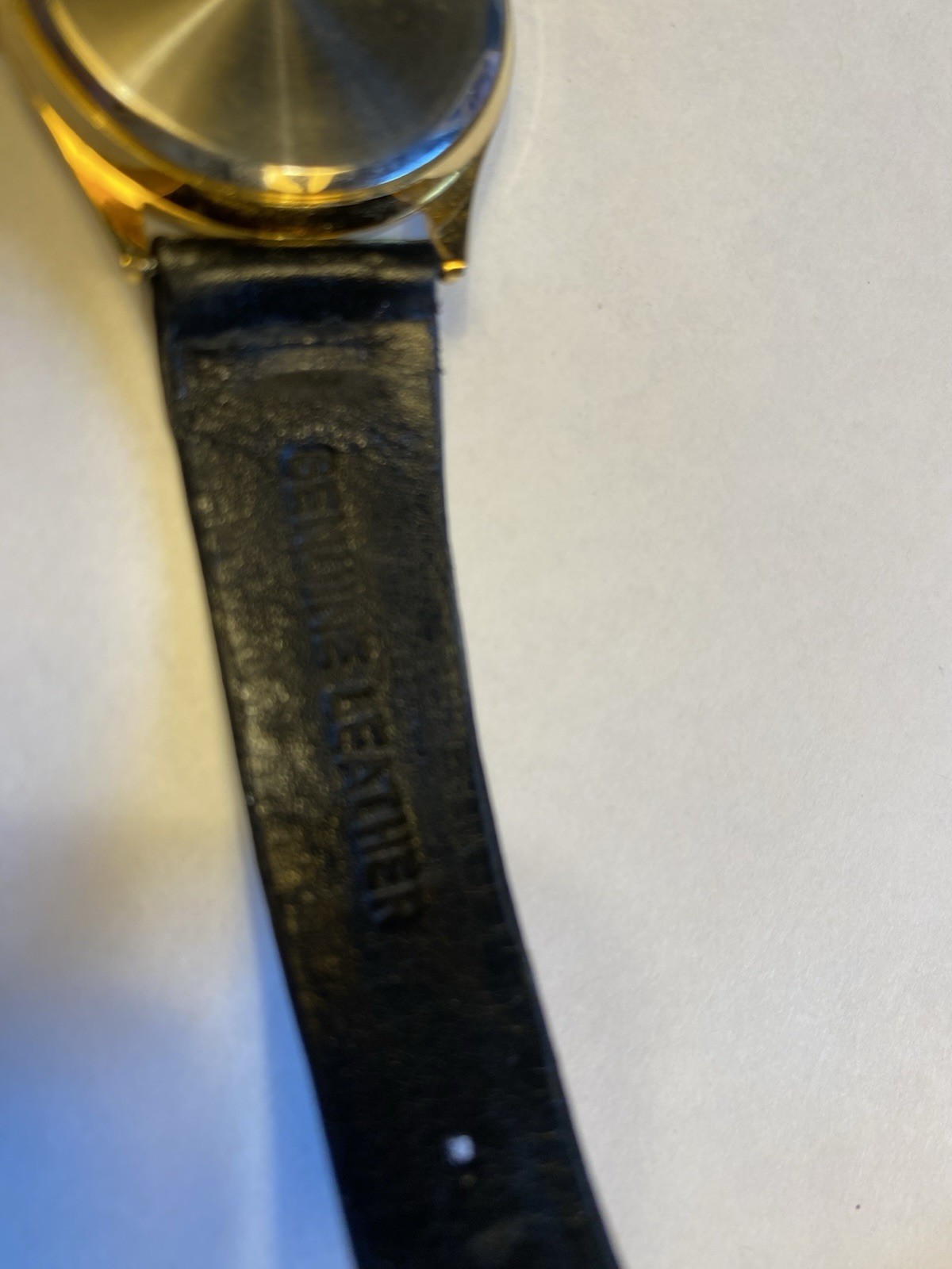 Vintage 1990s Indy 500 Watch Gold-Tone Leather Strap New Battery Works Great