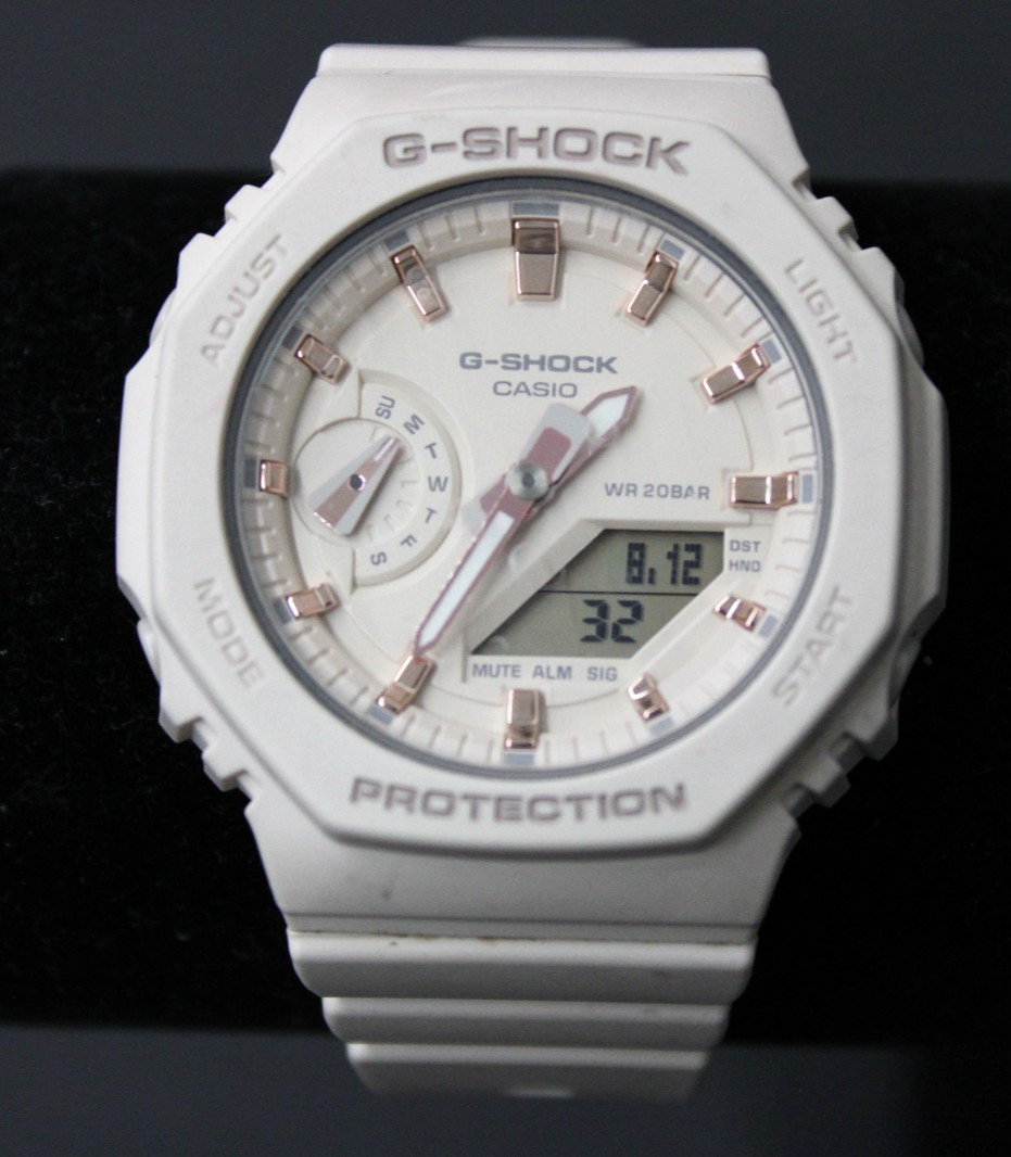 Casio G-Shock GMA-S2100 Womens Analog Digital Carbon Core Watch Beige Resin Band
