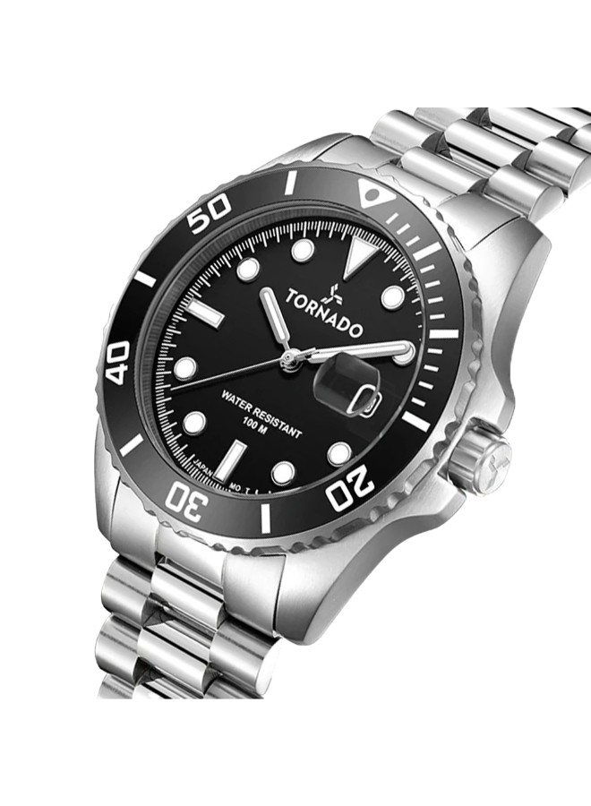 Tornado Lumina Analog Men’s Analog Watch | Black Dial, 42mm, 100 m (10 ATM)