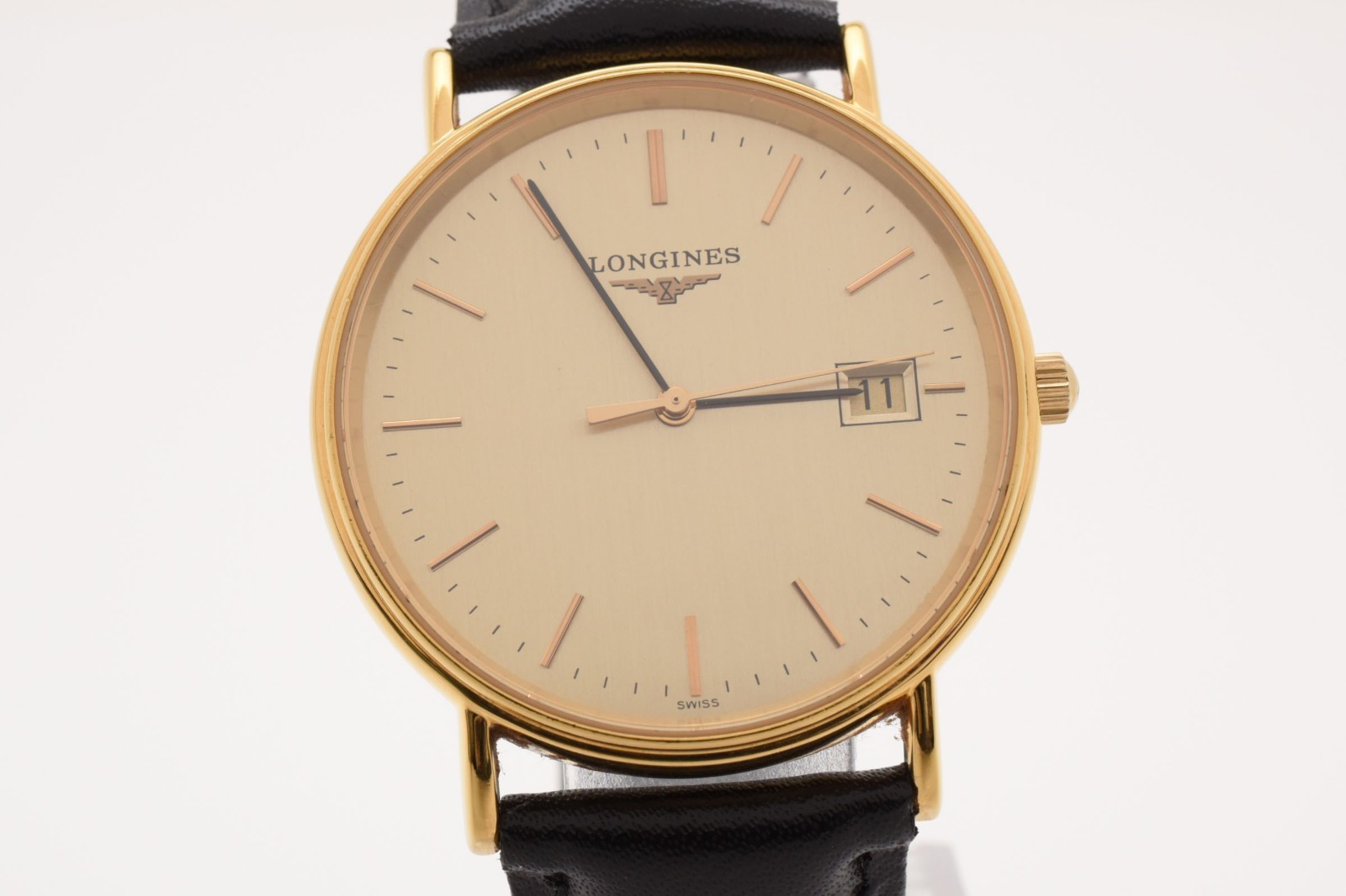 【 NEAR MINT 】 Longines Grand Classic L4.720.2 Gold Dial Date Quartz Men’s Watch