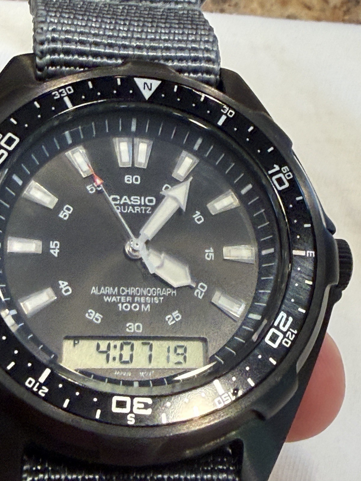 Vintage Casio “Arnie” AMW-320 Ana-Digi Alarm Chrono – 100M Diver Style Watch