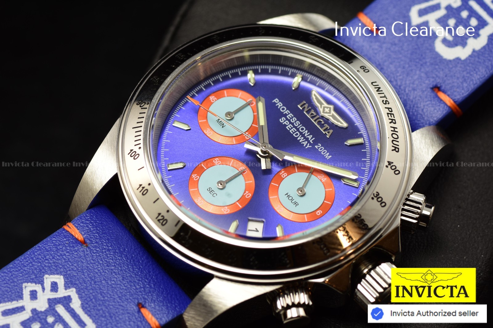 Invicta Mens Speedway FORCES OF NATURE ‘OCEAN’ 40mm Chronograph Blue Tone Watch
