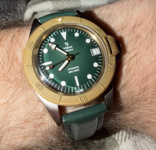 Yema Superman 1948 Limited Edition Bronze 39mm Green Dial