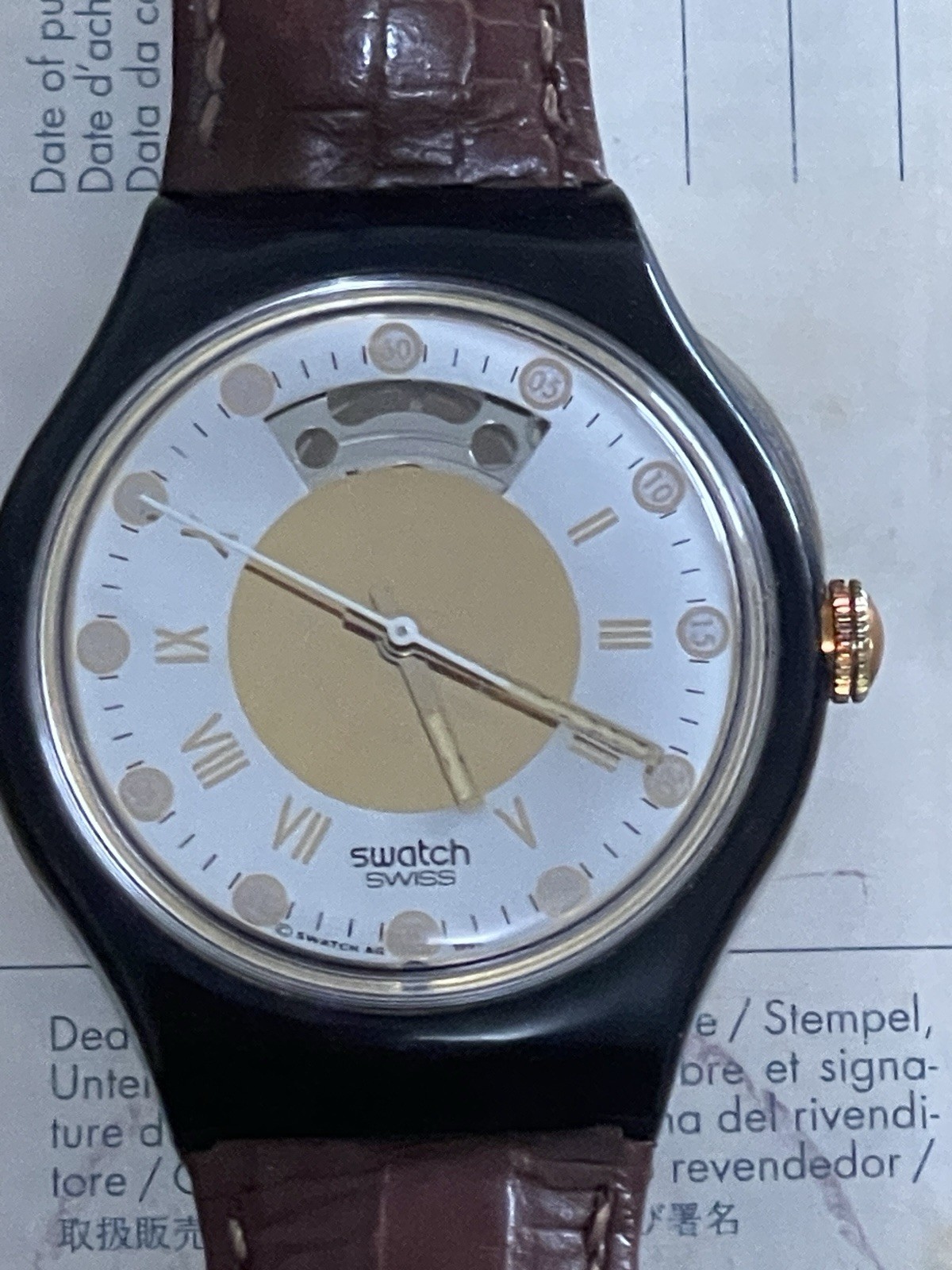 Swatch Swiss AG 1991 37mm Watch Full Set Original Mechanical Automatic Watch