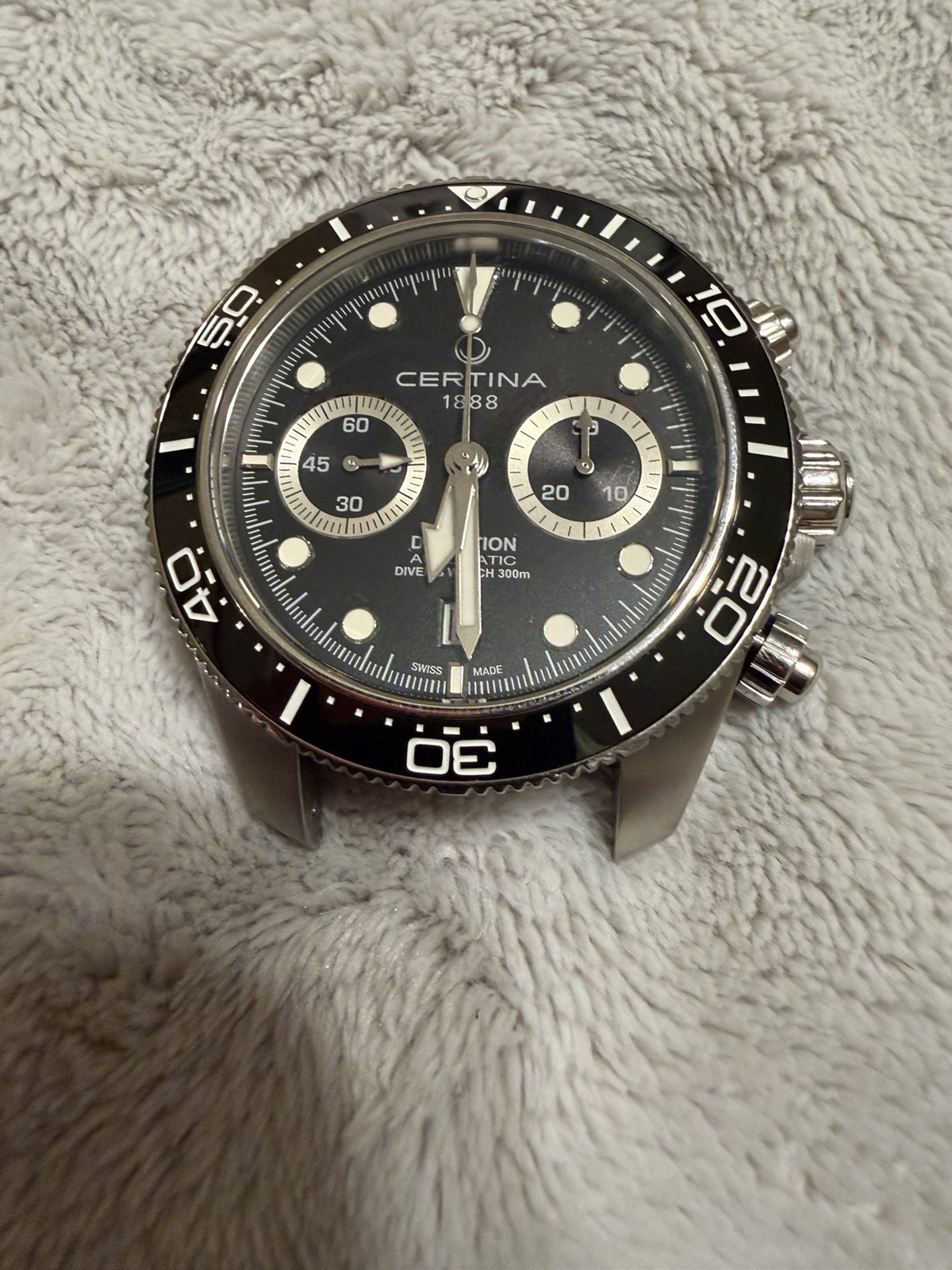 Certina DS Action Automatic Chronograph Diver 300m Black Dial 45mm w/ Box Papers