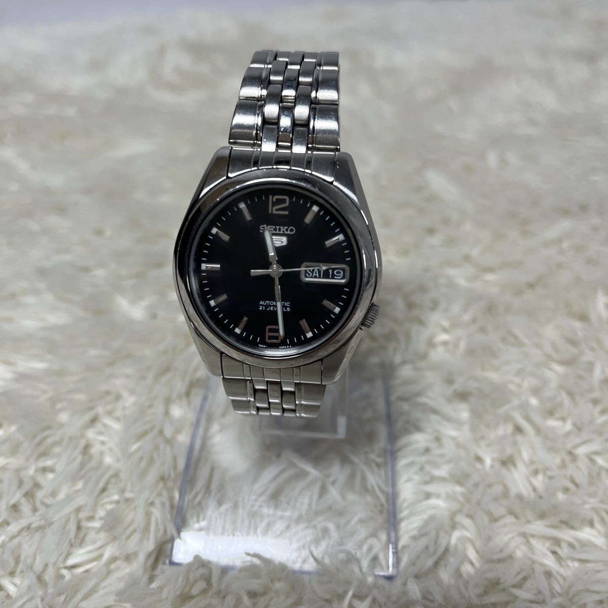 SEIKO5 Automatic Black Dial Transparent Back Seiko Watch Seiko Five