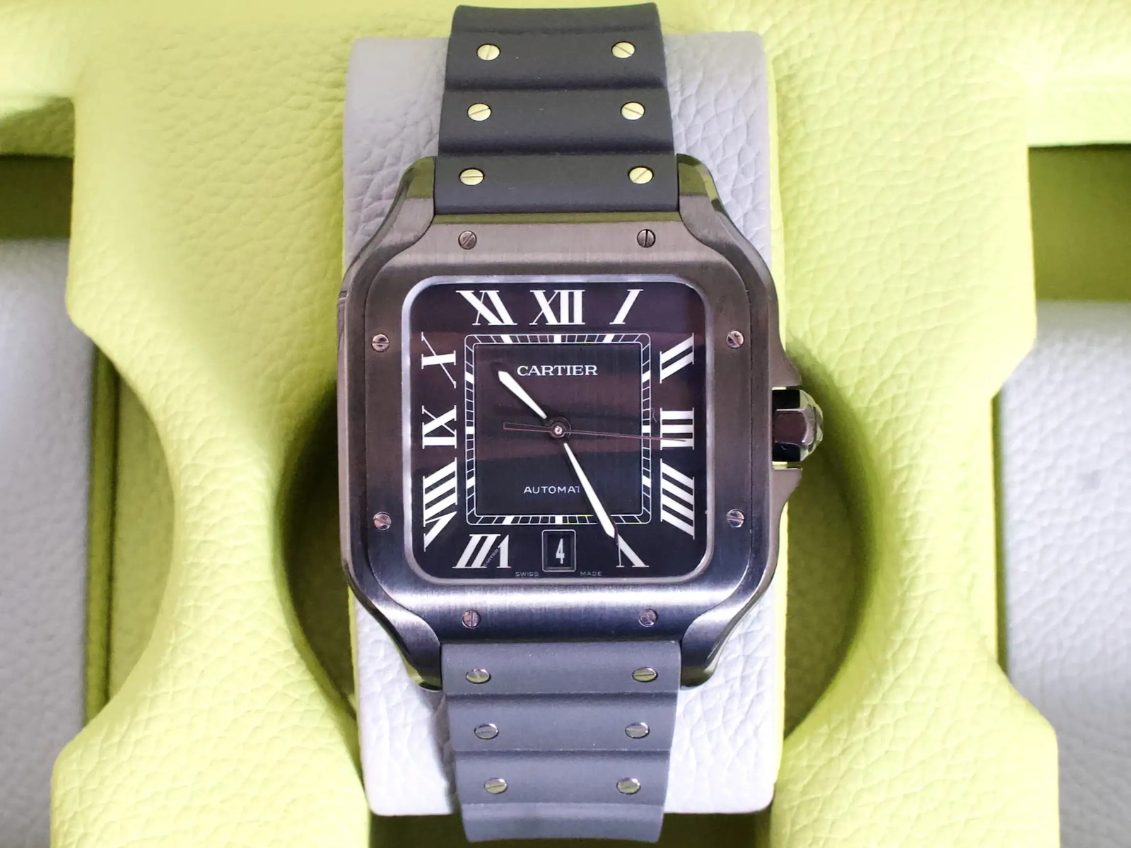 Cartier Santos WSSA0039 Large ADLC Automatic 39.8MM Mint Factory Warranty Box