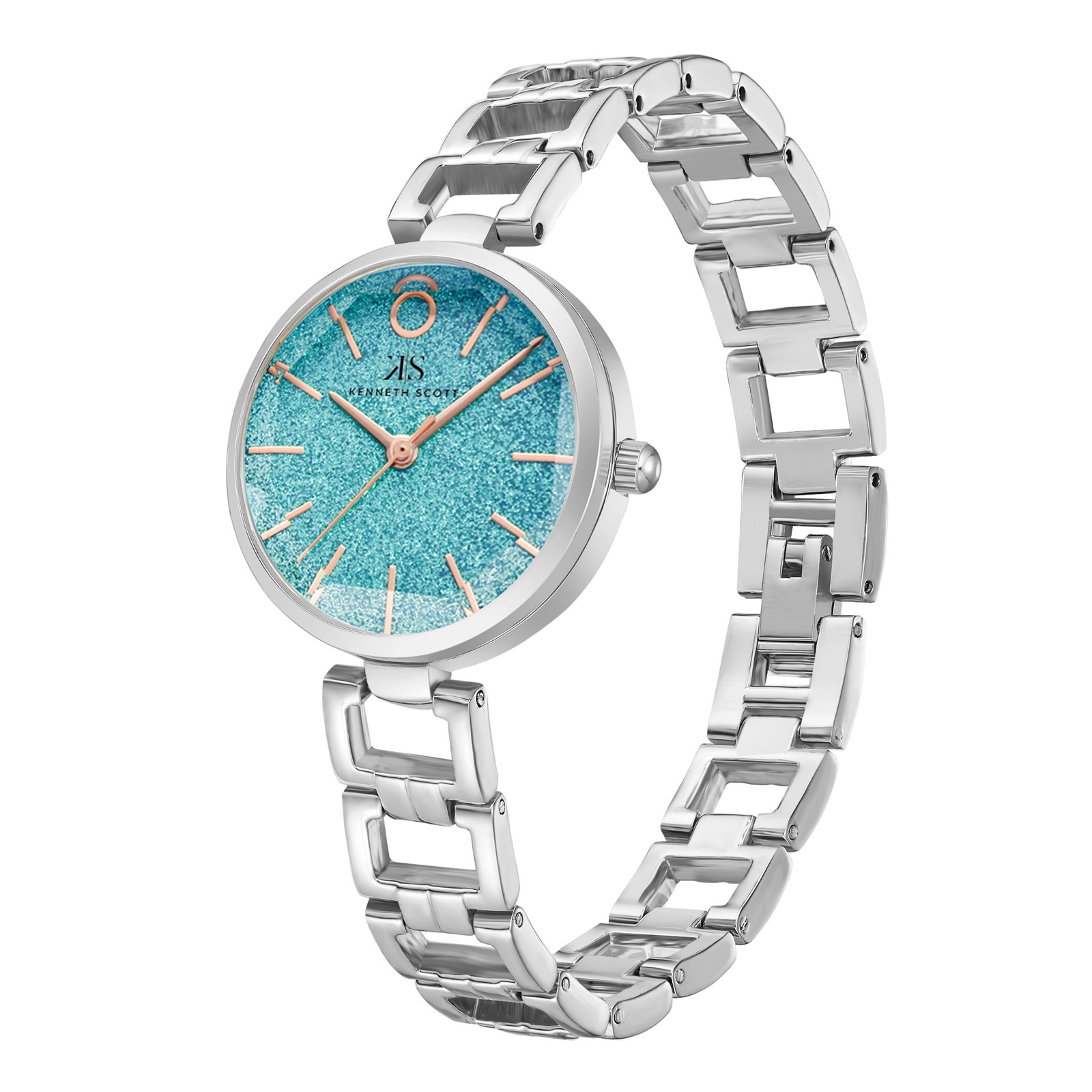 Kenneth Scott Women’s Analog Watch | Blue Dial, 28mm, 30 m (3 ATM)