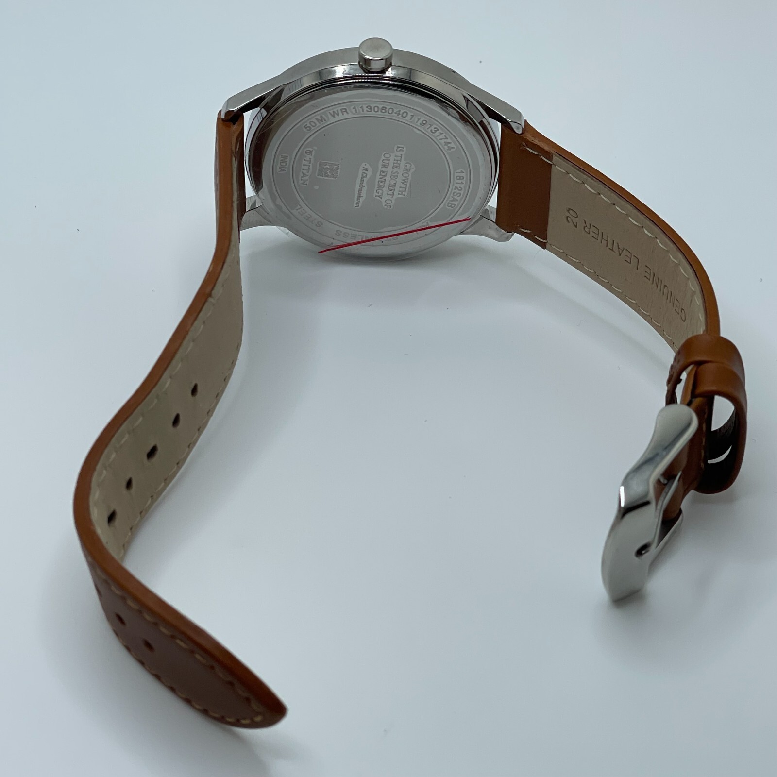Titan Watch Mens TCS50 Date Quartz Analog Brown Leather Band Three Hands India