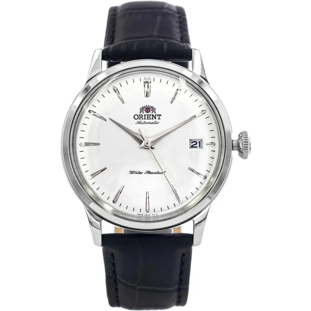 Orient Bambino Mens Automatic Watch RA-AC0M03S30B 38mm White Dial Leather 30M