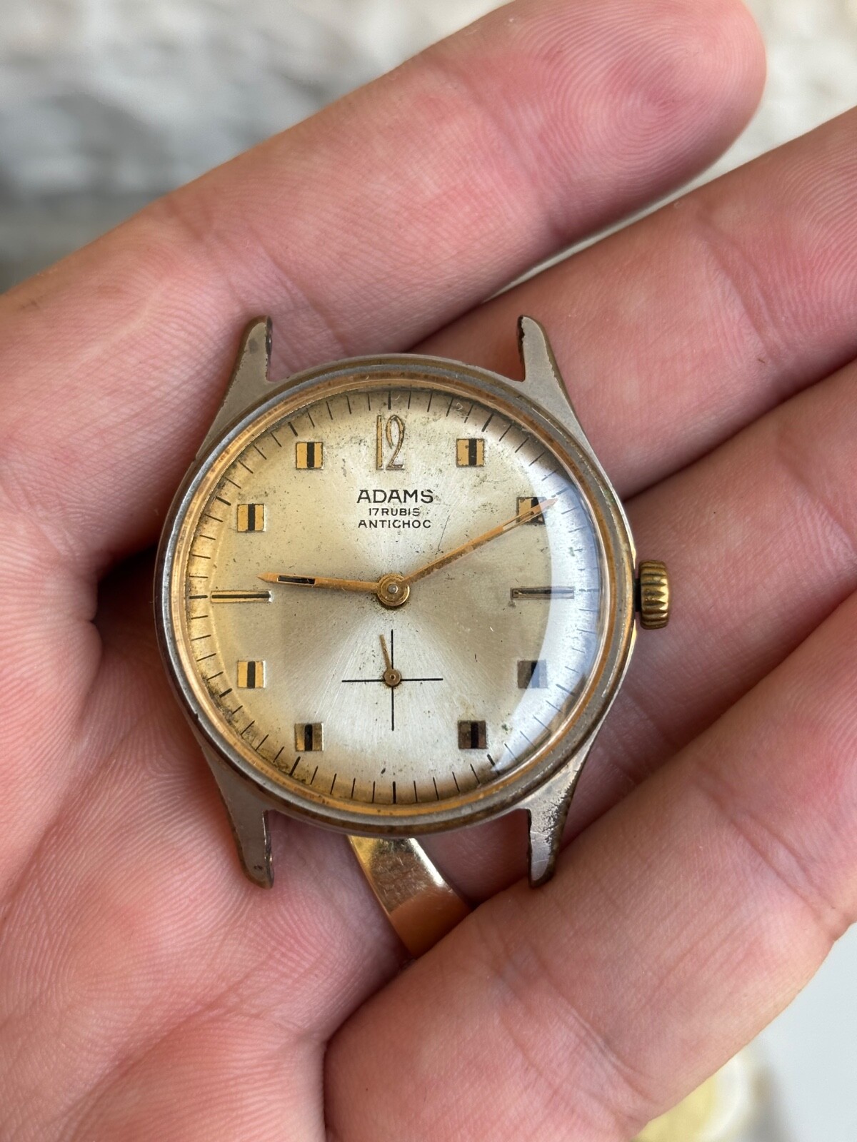 ADAMS Watch Mechanical Movement FE Cupillard 233-60 Vintage 34mm Man’s Watch