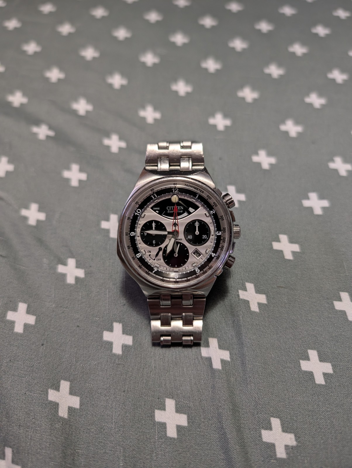CITIZEN Eco-Drive Caliber 2100 Chronograph Stainless Steel Watch E210-T007058