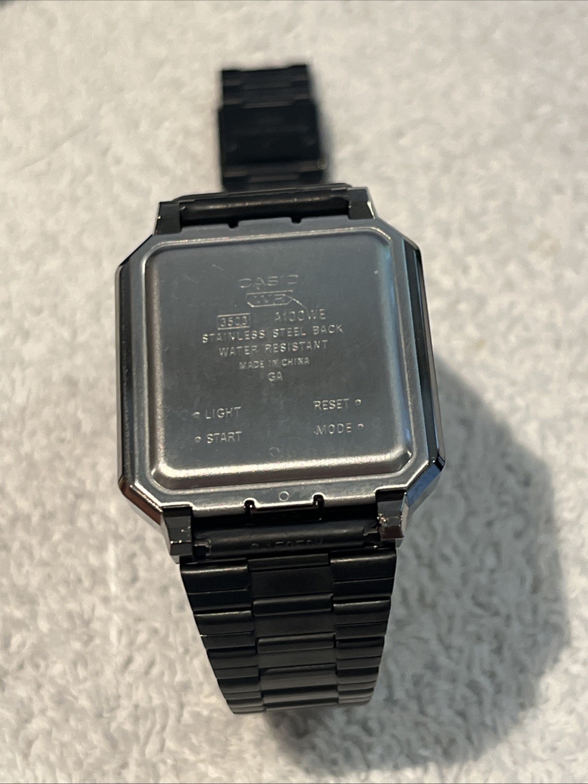 Casio A100WEGG-1A2 Digital Watch Black Gold Stainless Steel Retro Vintage Men’s