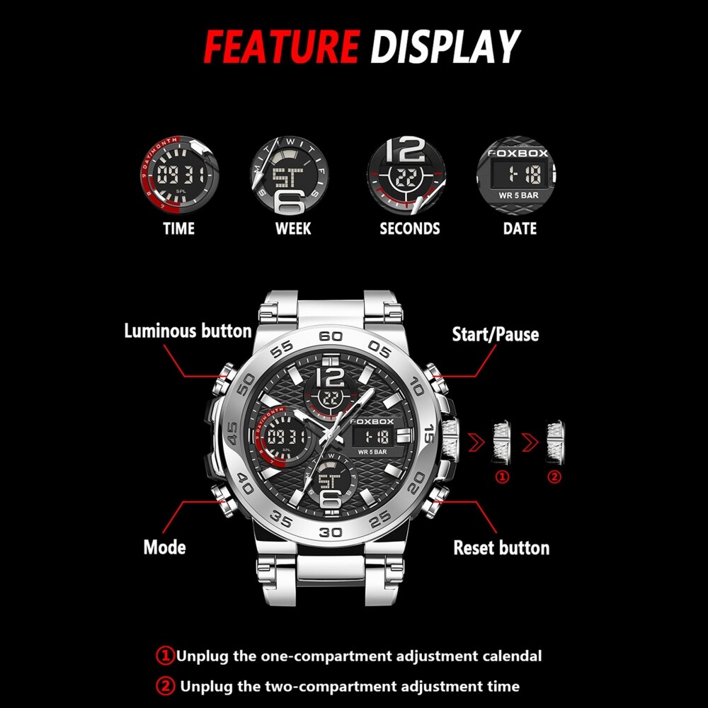 2024 Men’s Watch Quartz Diver Sport Watches Luminous Waterproof 5ATM Wristwatch