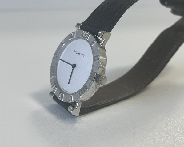 Tiffany & Co Atlas Solid 925 Silver Swiss Made Quartz Men 31mm Watch