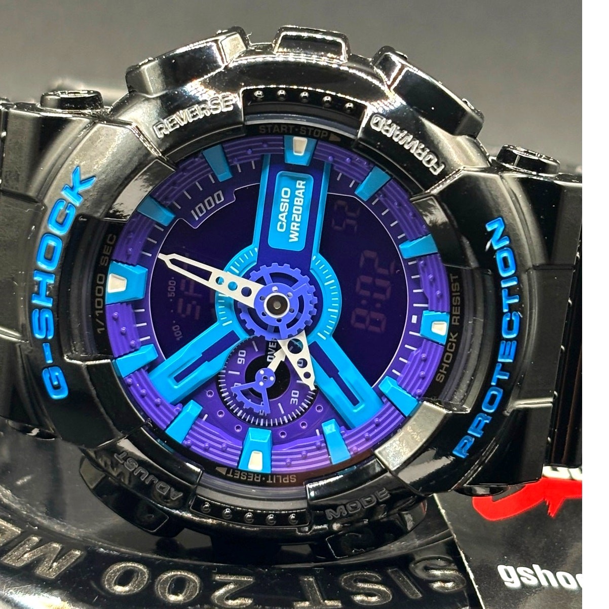 Casio G-Shock GA-110HC-1A Hyper Color Blue Purple Men’s Watch NIBWT