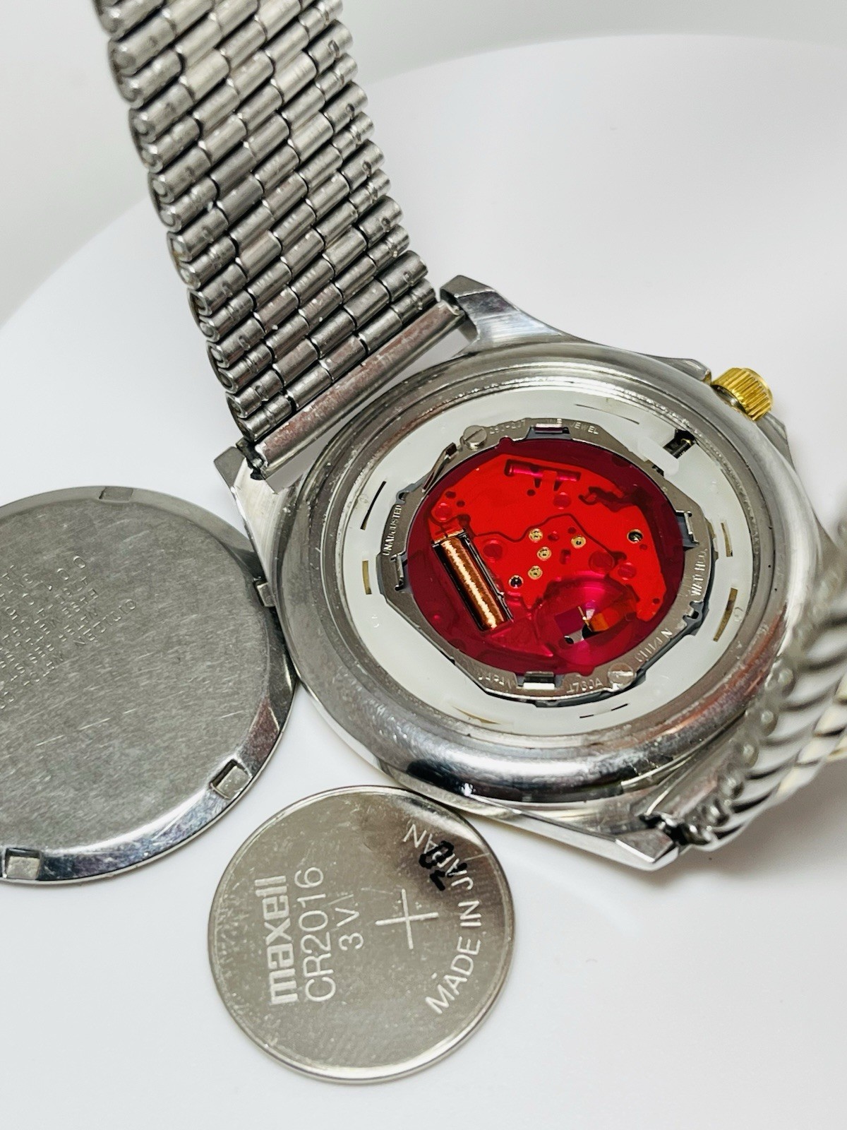1980s Vintage Citizen WR100 Quartz Watch 38mm Stainless Steel Day Date