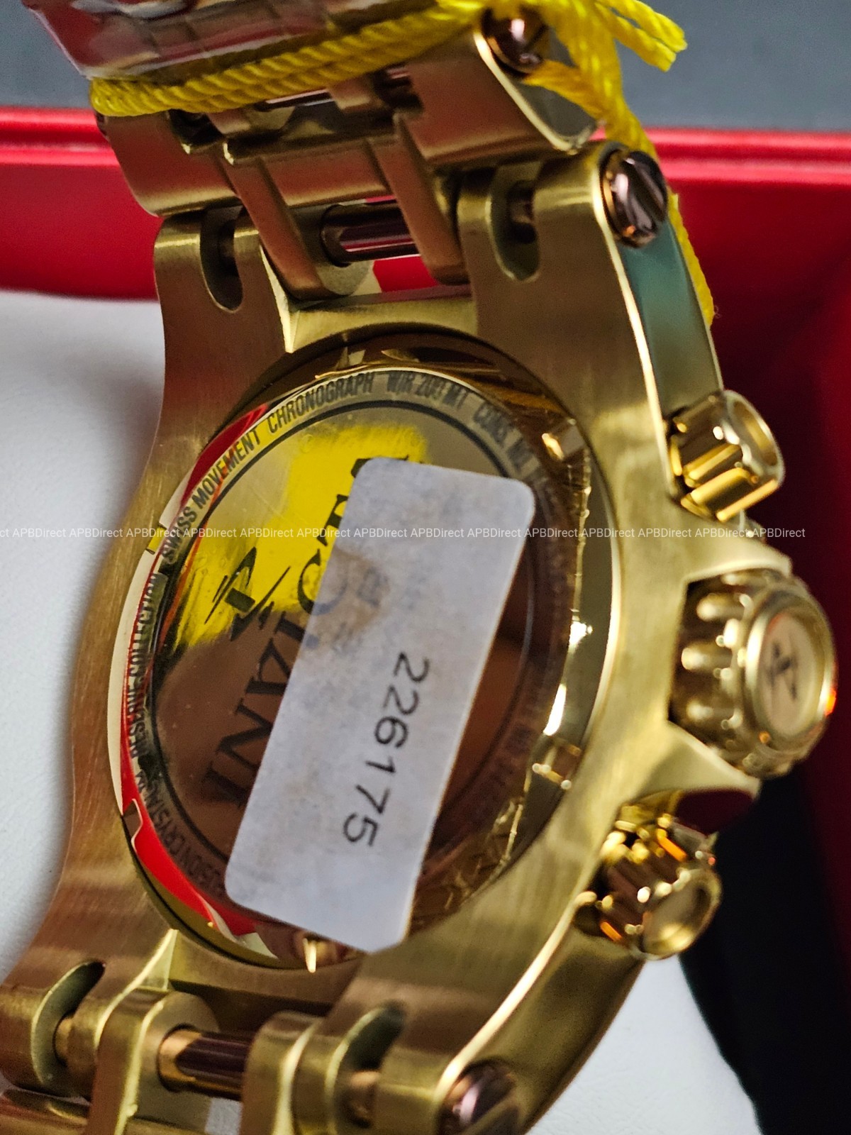 Invicta – Reserve CHAOS Gold LABEL – Swiss Z60 Chrono Gold Plated SS Mens Watch