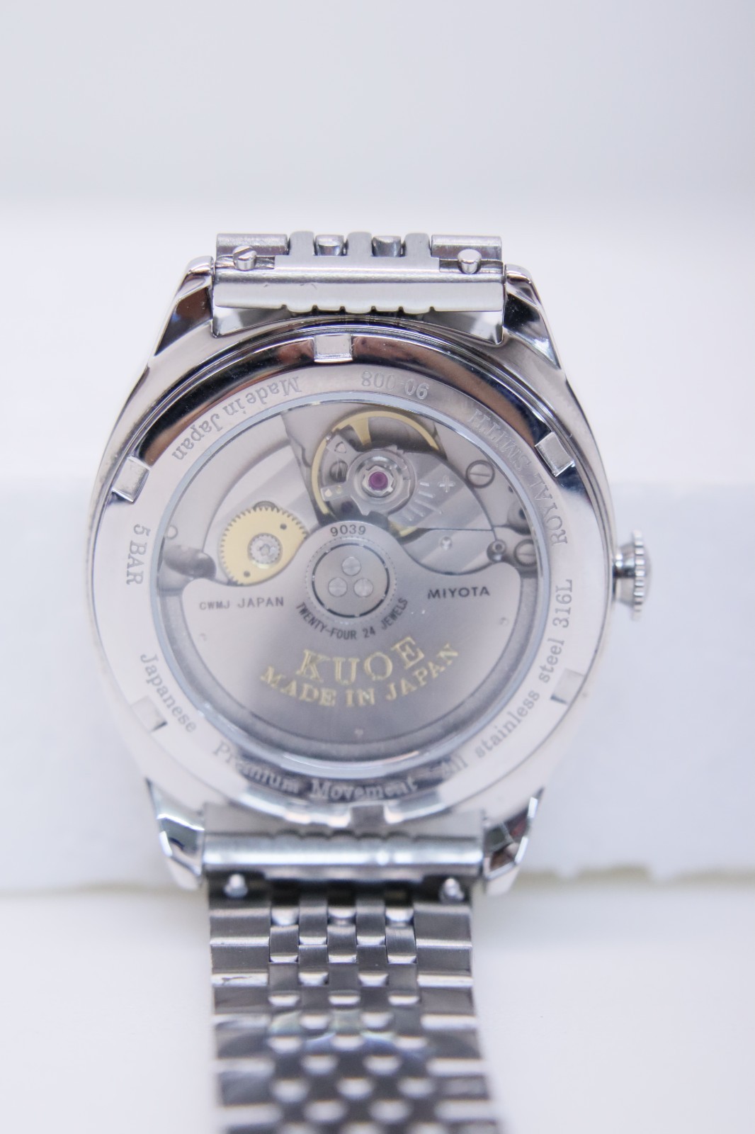 KUOE Kyoto Royal Smith 90-008 Automatic 34㎜ S.Steel Made in Japan Watch In Box