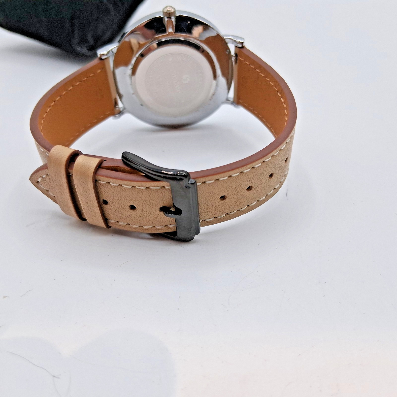 Sinobi Quartz ,Analog ,Watch Light Brown Band. (Men, or Women, or Unsex, )