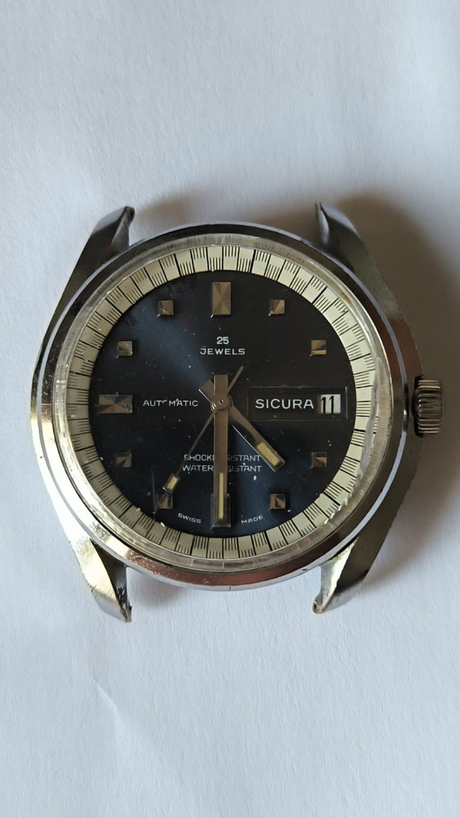 Sicura Automatic Vintage Swiss Made cal. Baumgartner BF 158 to 25 Jewels.