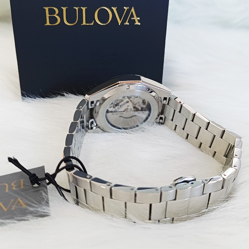 Bulova Surveyor Green Dial Stainless Steel Men Automatic Watch 96B429 39MM