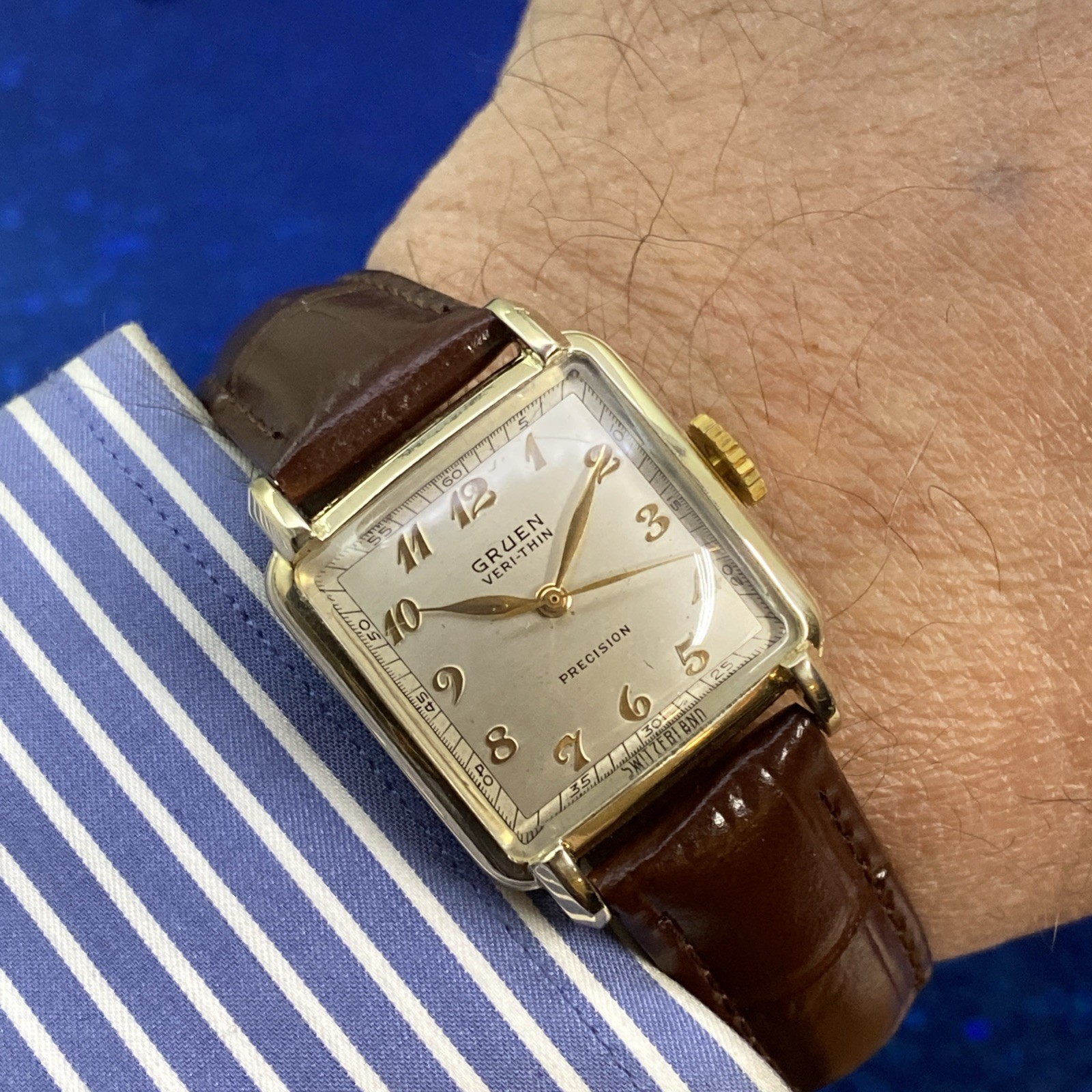 Vintage 1946 Man’s GRUEN Veri-Thin Stunning Case Fully Serviced 1 Year WARRANTY