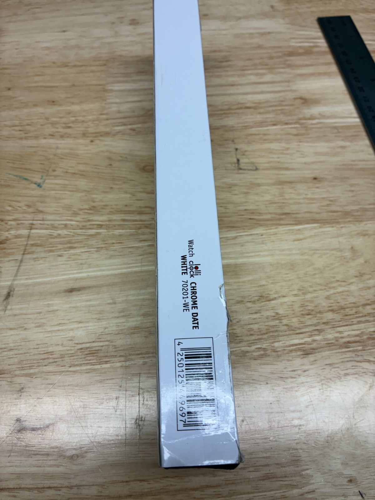 Lolliklock Chrome Date White Silicone Watch 70201-WE Blue Dial New Open Box