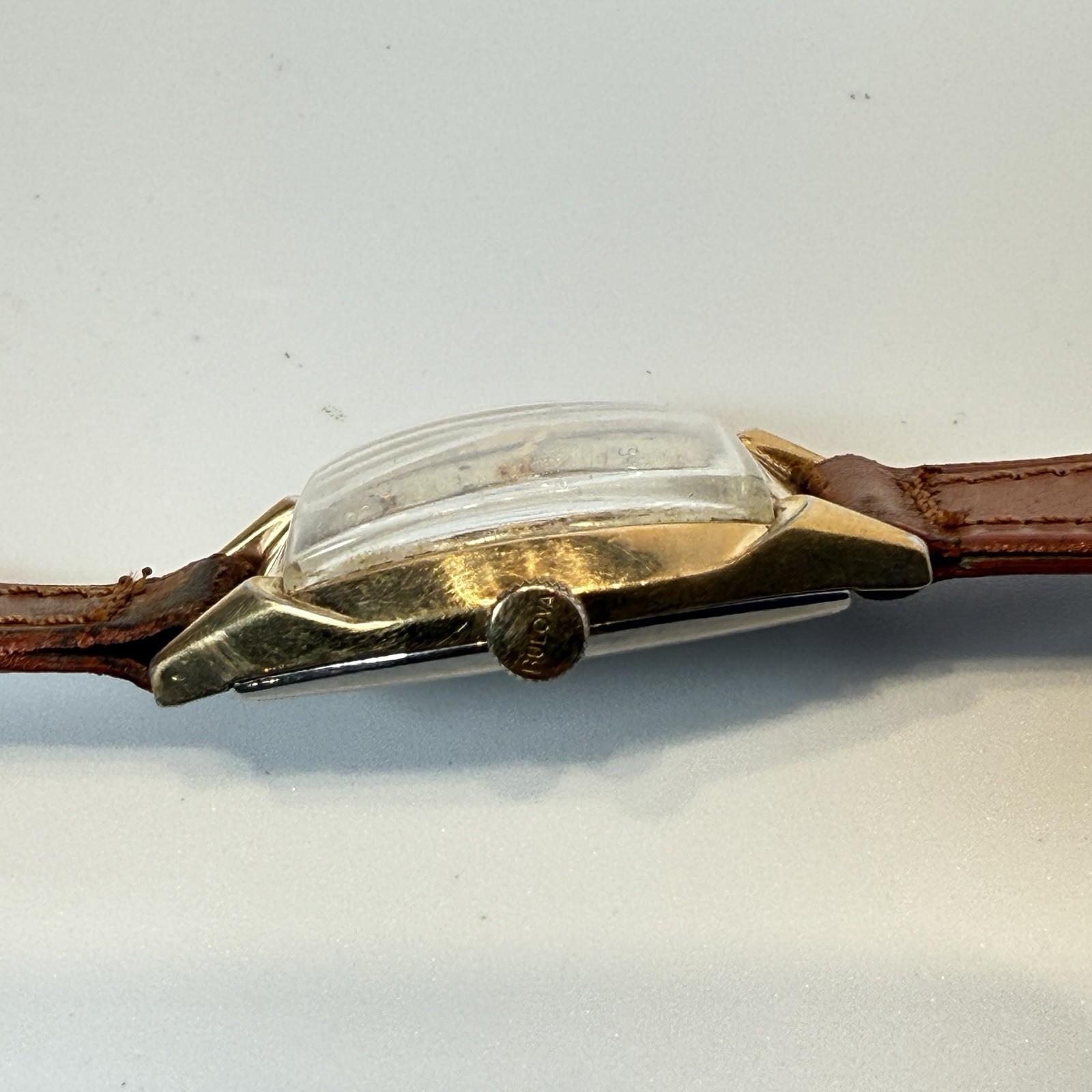 Vintage Bulova Watch Mechanical 17 Jewels 11 AF Swiss Deco Style Wind Up Runs