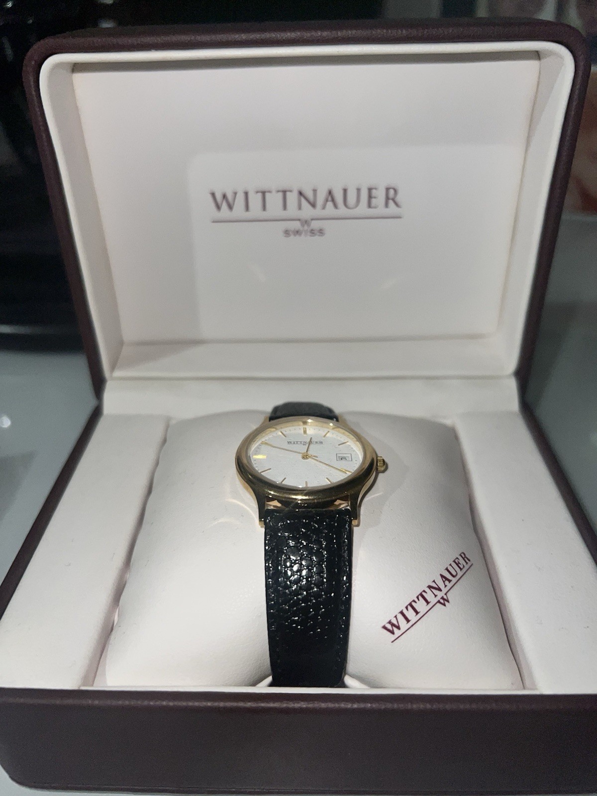 Wittnauer Swiss, gold and steel Swiss, special engraving 10 years at IBM