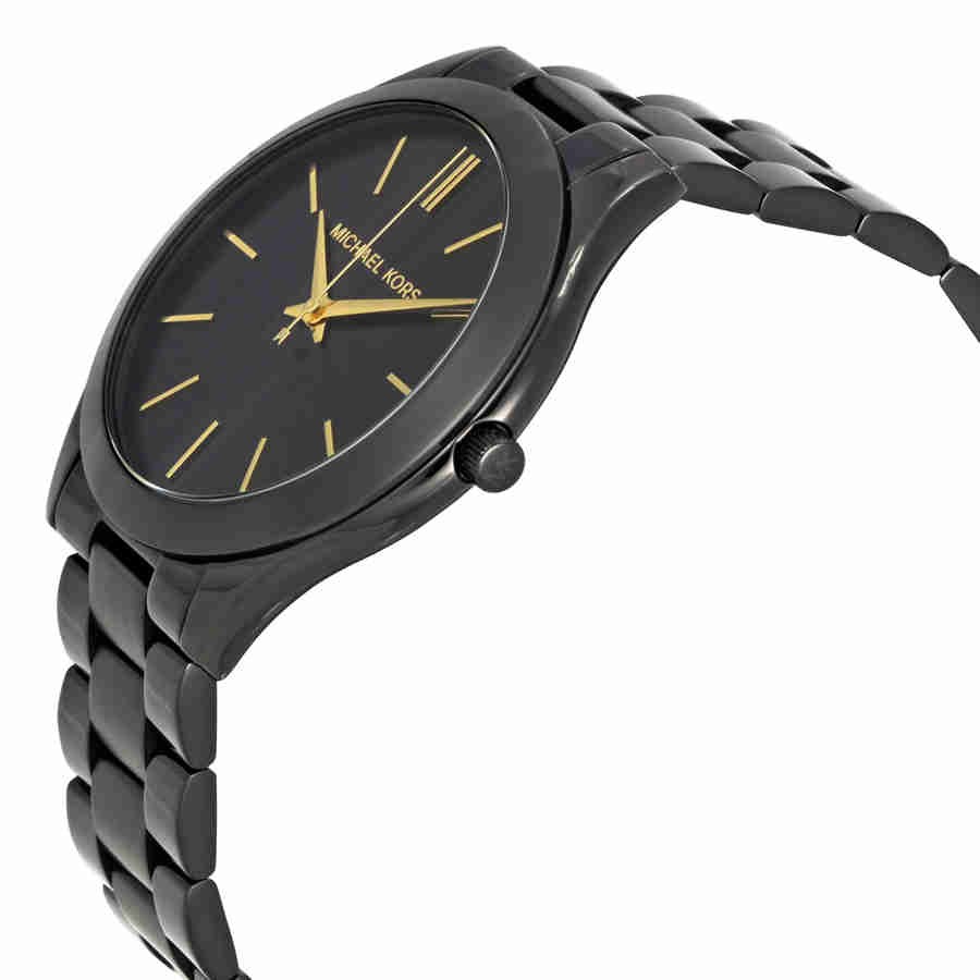 Michael Kors Slim Runway Black Dial Unisex Watch MK3221