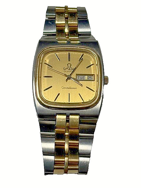 OMEGA Constellation Men’s Watch in gold/stainless steel casing.