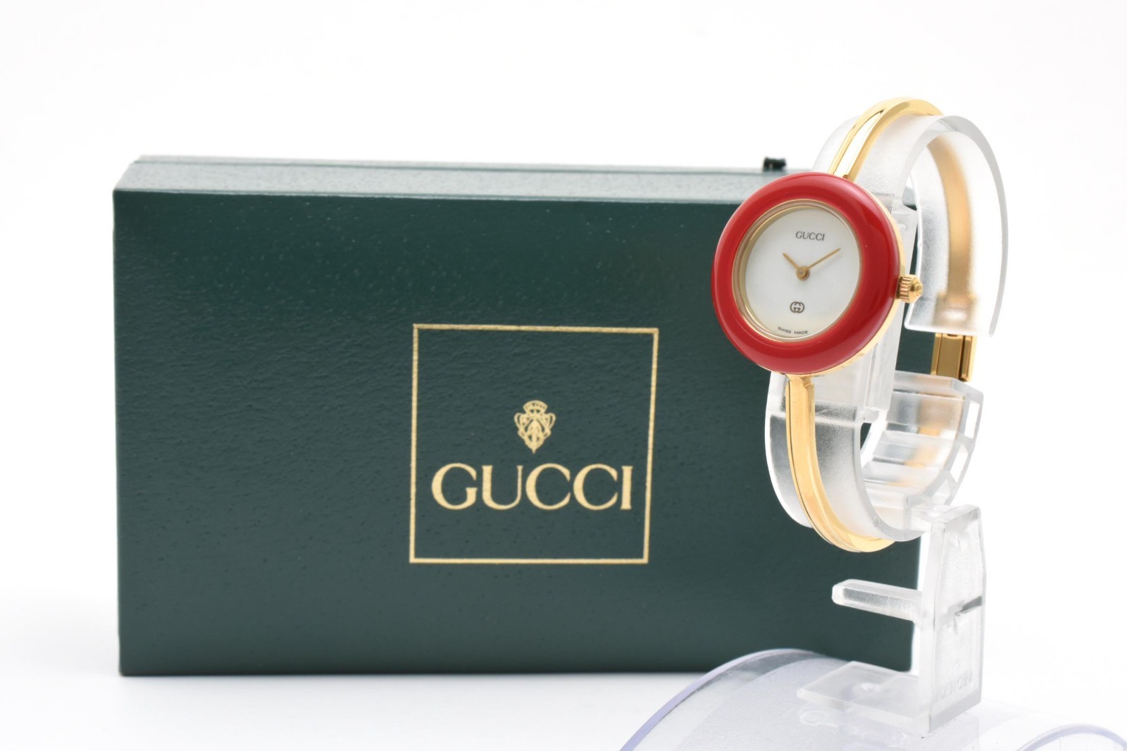 GUCCI Change Bezel 11/12.2 1100L Gold Vintage Quartz Woman’s Watch with Box