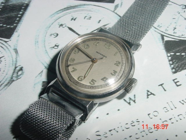 Vintage MOVADO Acvatic Stainless Steel Pilots watch C1940’s