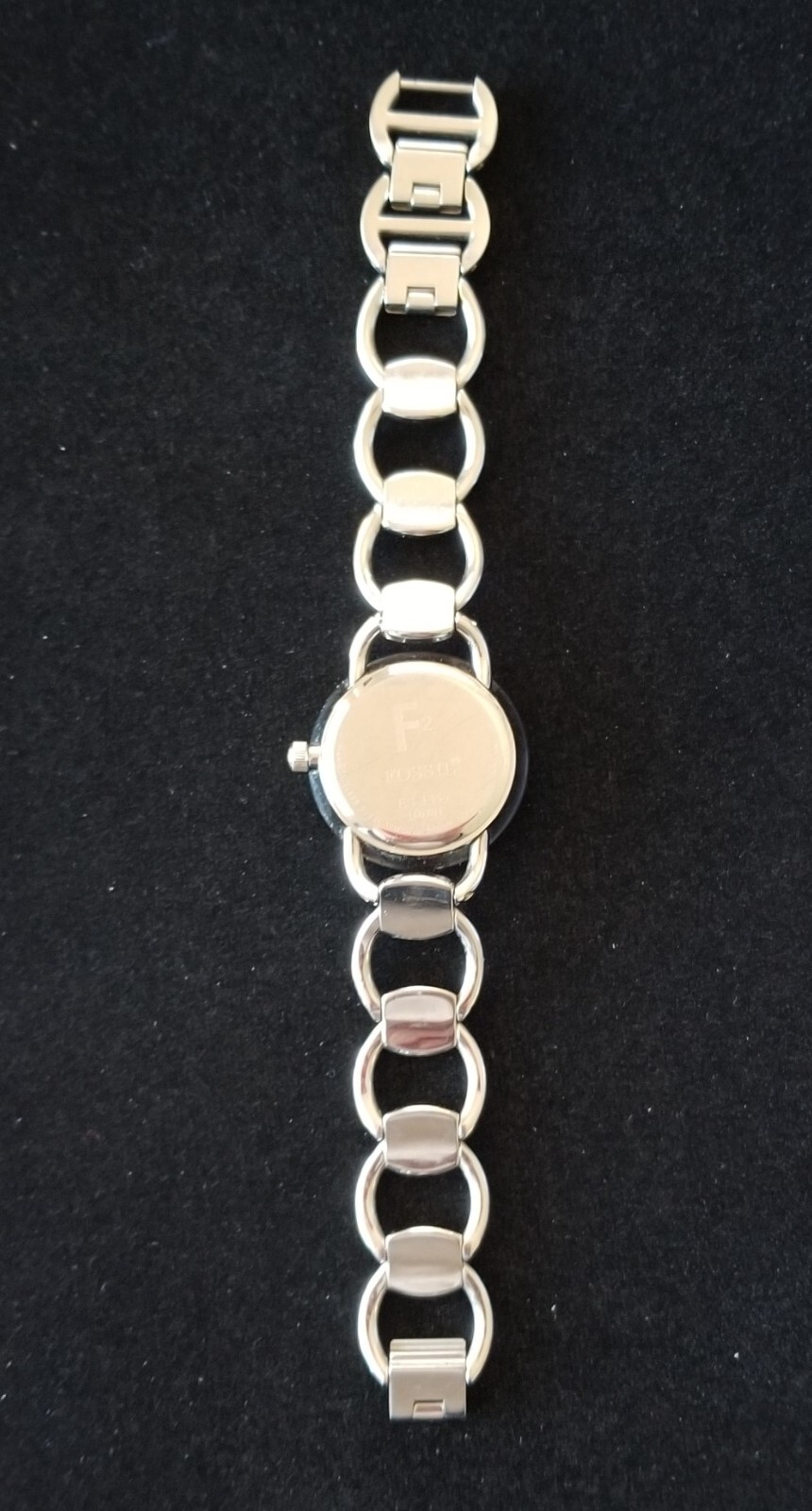 Fossil f2 ES1355 Silver SS Watch Crystal Bezel & Markers 6.5″ Max New Battery