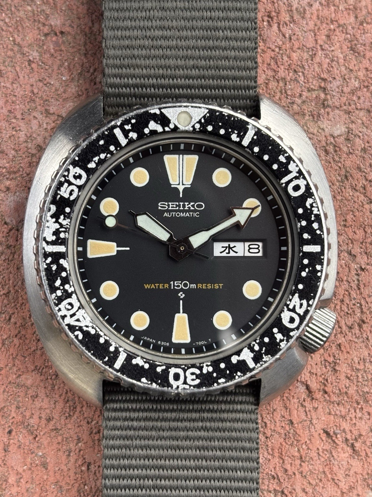 Seiko 6306-7001 Turtle JDM April 1977 Kanji Day Wheel