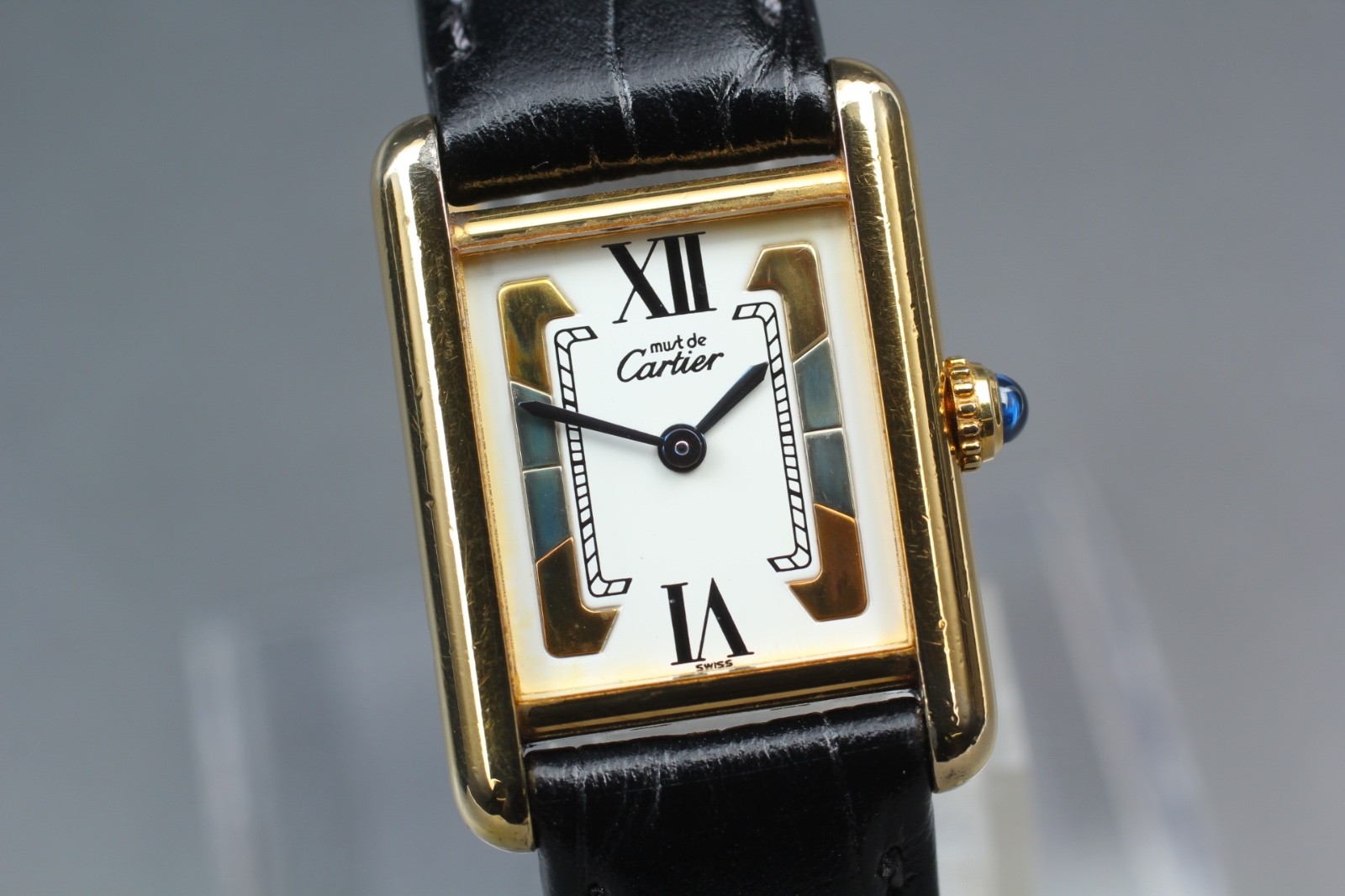 Vintage Must de Cartier Tank Vermeil 5057001 SM Women Quartz Watch From JAPAN