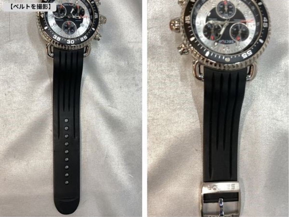 Sector 3251990 Chronograph Quartz Black Silver Date Men’s Watch 44mm Italy
