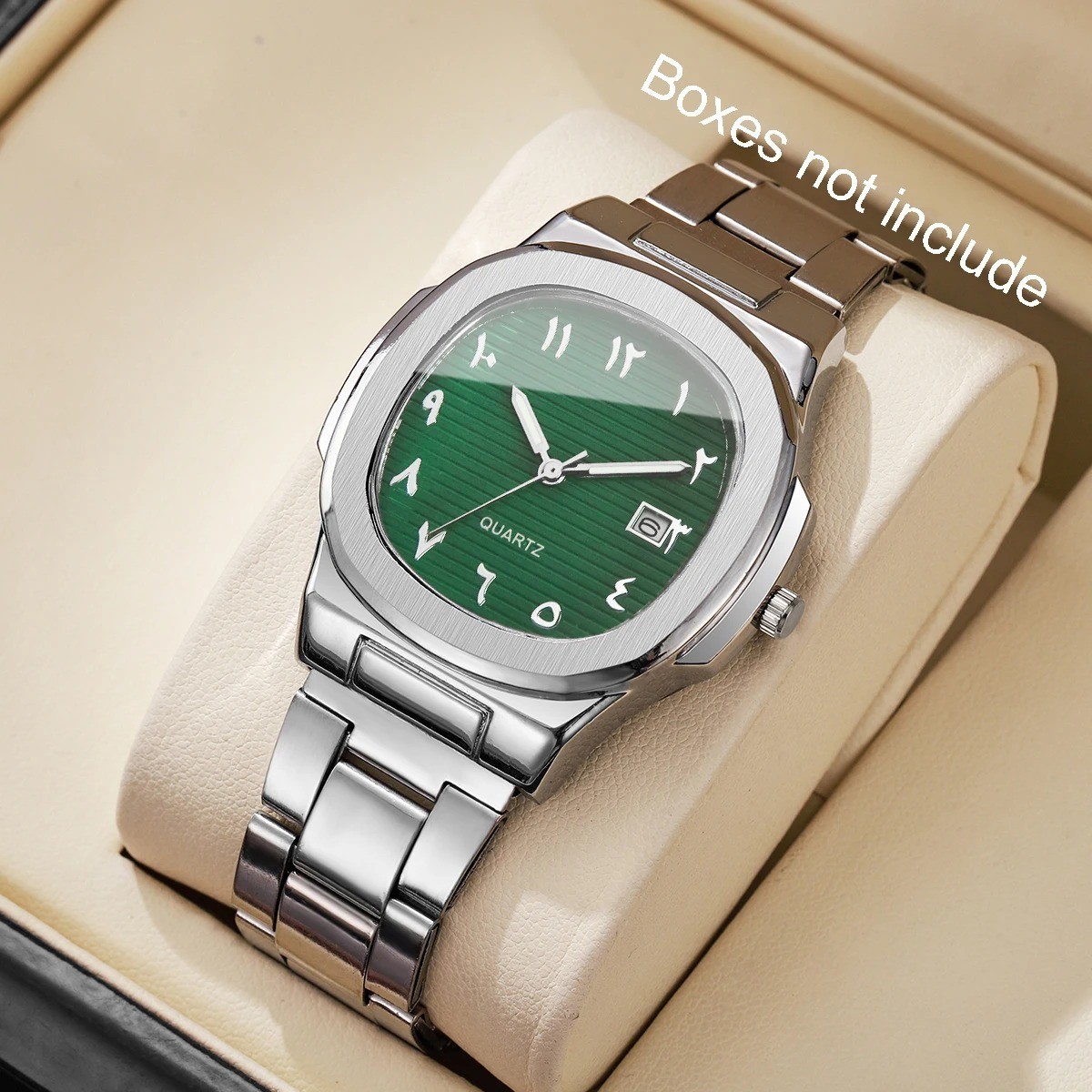 Montres d’affaires de luxe pour hommes, cadran carré, bracelet en acier inoxydab
