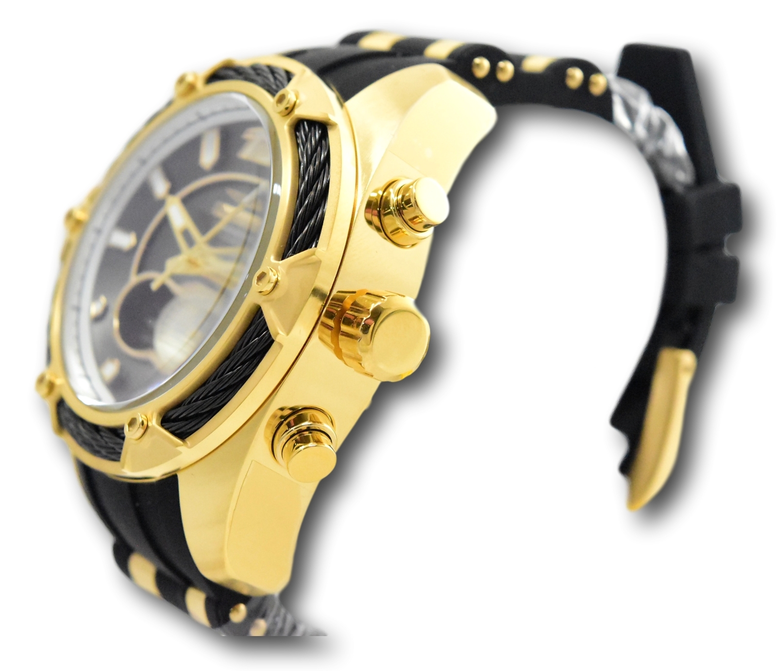 Invicta Bolt Men’s 52mm Black Dial Gold-Tone Miyota Chronograph Movement 31446
