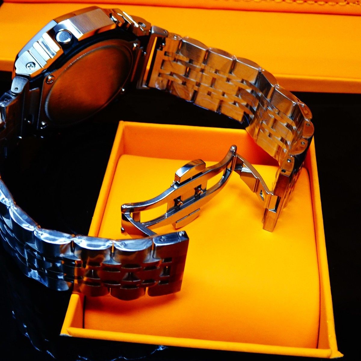 CUSTOM CASIO G-SHOCK GA-2100-7A Movement Stainless Steel Silver Bezel New in Box