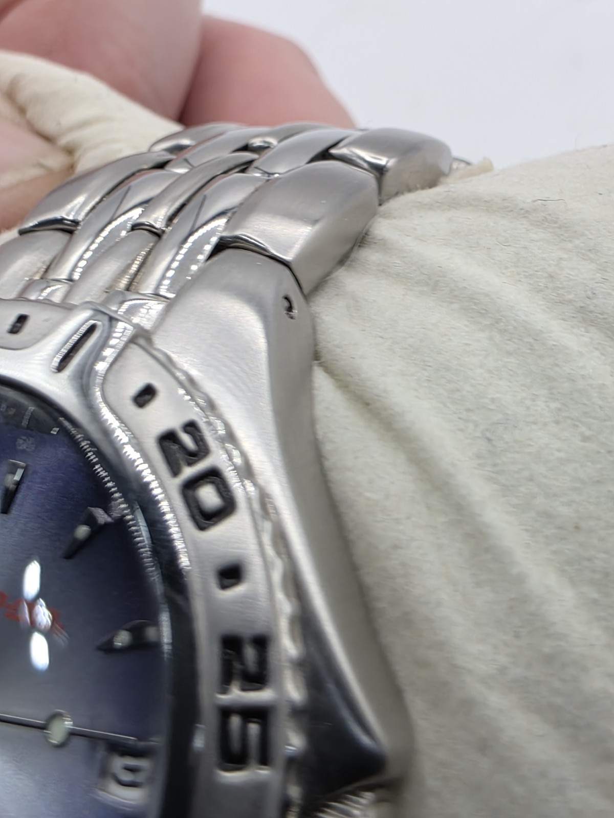 Fossil Snap-on Watch 41mm Stainless Steel Date Glow In Dark New Battery 7″