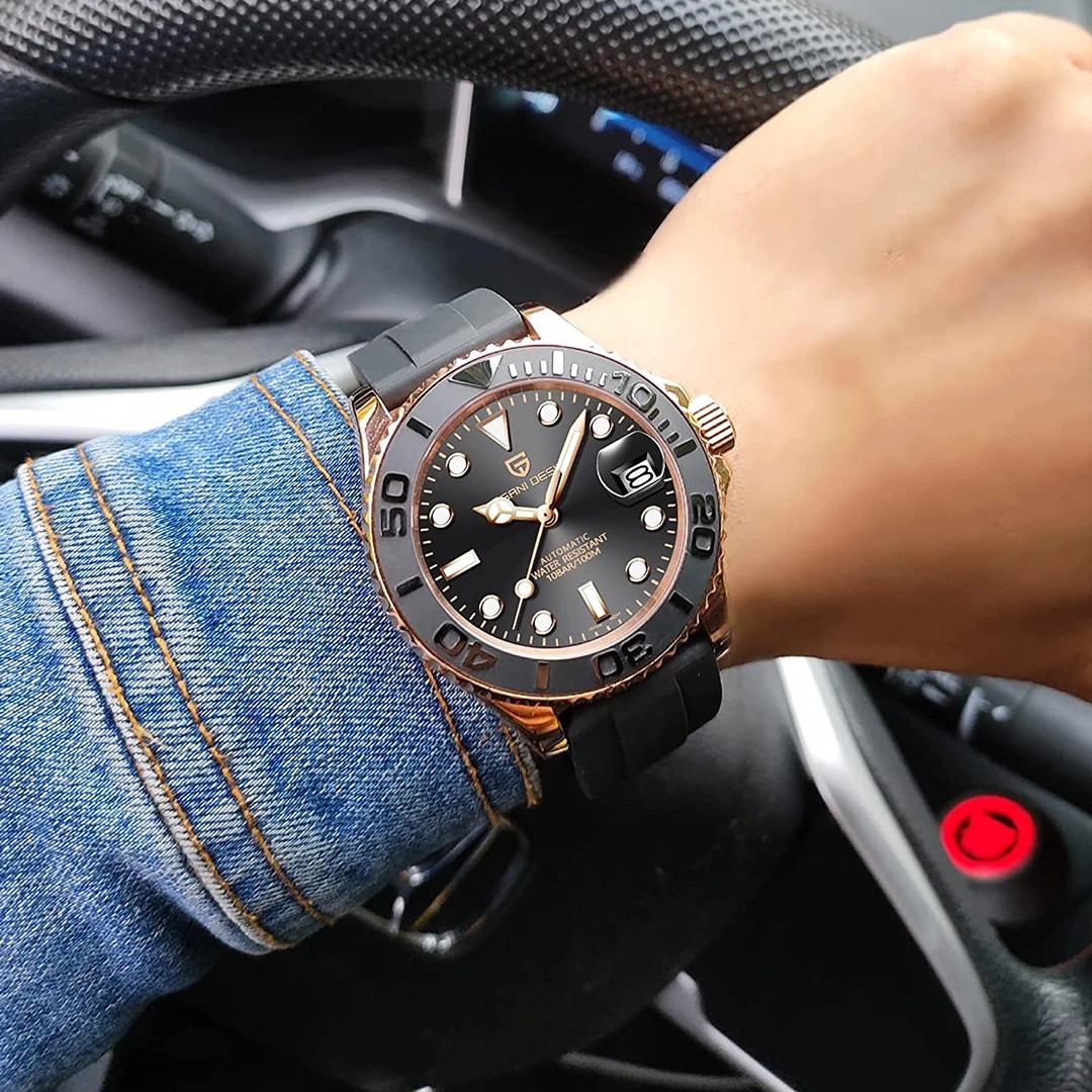 PAGANI DESIGN PD1651 Automatic Men’s Watch Sapphire Ceramic Bezel Miyota 8215